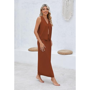 Stylish Pink Queen Waffle Knit Women 2-Piece Outfit Set