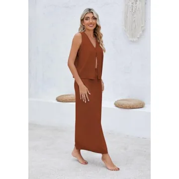 Stylish Pink Queen Waffle Knit Women 2-Piece Outfit Set