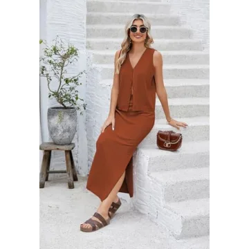 Stylish Pink Queen Waffle Knit Women 2-Piece Outfit Set