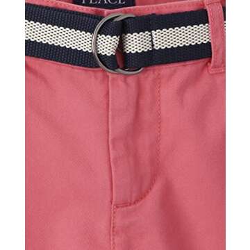 The Children's Place Boys' Belted Chino Shorts - Aqua - Perfect for Summer!