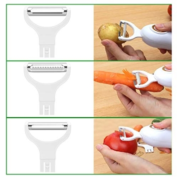 Handheld Electric Vegetable Peeler 3-in-1 Pro Set for Fast Peeling