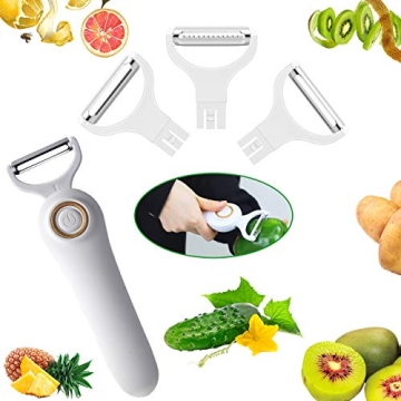Handheld Electric Vegetable Peeler 3-in-1 Pro Set for Fast Peeling