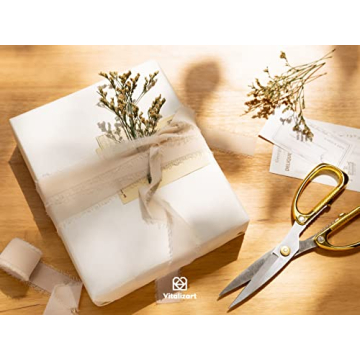 Vitalizart Light Nude Chiffon Silk Ribbon for Crafting