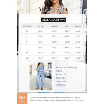 MAOECO Barrel Overalls Denim Jumpsuits for Women Casual Loose Baggy Jeans Pants Sleeveless Y2k Wide Leg Jumpers with Pockets Summer Army M