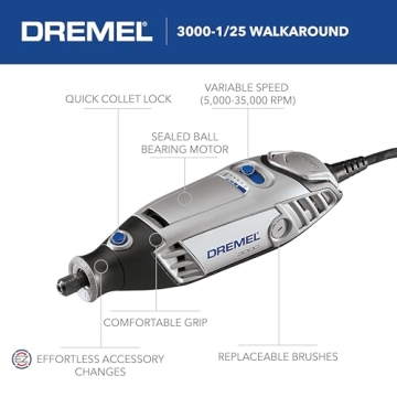 Dremel 3000 Rotary Tool Kit for DIY Projects and Crafts
