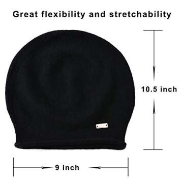 Jaxmonoy Slouchy Beanie - Soft Winter Hat for Women