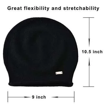 Jaxmonoy Slouchy Beanie - Soft Winter Hat for Women
