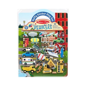 Melissa & Doug Vehicles Puffy Sticker Play Set for Kids