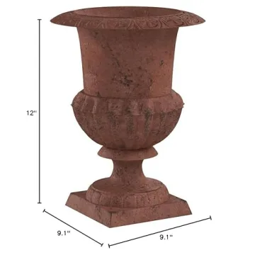 Esschert Design French Urn - Elegant Cast Iron Decorative Planter