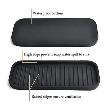 Gosmol Silicone Sponge Holder - Kitchen Organizer Tray 2 Pack