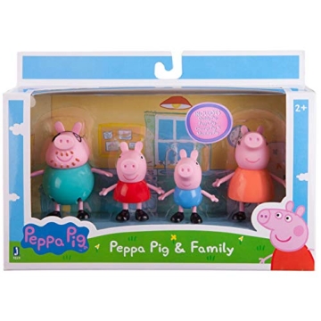 Peppa Pig Family 4-Figure Pack for Toddlers & Fans