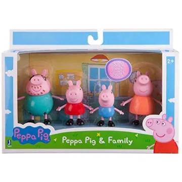 Peppa Pig Family 4-Figure Pack for Toddlers & Fans