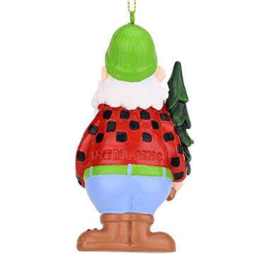 Tree Buddees Lumberjack Santa with Xmas Tree Christmas Ornament