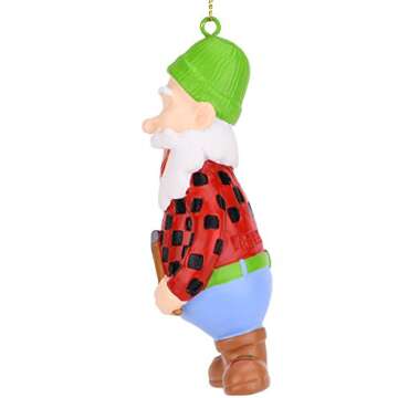 Tree Buddees Lumberjack Santa with Xmas Tree Christmas Ornament