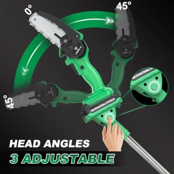 Tegatok 2-in-1 Cordless Pole Saw for Easy Branch Cutting