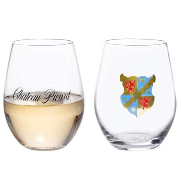Star Trek Picard Stemless Wine Glasses Set - 17 oz