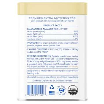 Native Pet Chicken Bone Broth Powder for Dogs & Cats, 5.75 oz - Pet Gravy Food Topper for Picky Eate...