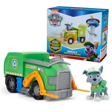 PAW Patrol, Rocky’s Recycle Truck - Eco-Friendly Toy with Collectible Action Figure