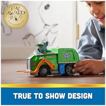 PAW Patrol Recycle Truck Toy with Rocky Figure for Kids
