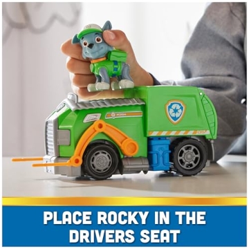 PAW Patrol Recycle Truck Toy with Rocky Figure for Kids
