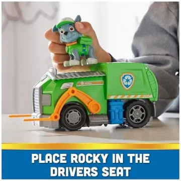 PAW Patrol Recycle Truck Toy with Rocky Figure for Kids