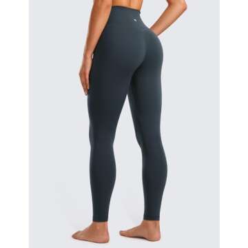 CRZ YOGA Womens Butterluxe Crossover High Waist Workout Leggings 28" - Criss Cross Full Length Gym L...