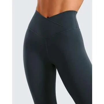 CRZ YOGA Womens Butterluxe Crossover High Waist Workout Leggings 28" - Criss Cross Full Length Gym Lounge Athletic Yoga Pants True Navy X-Small