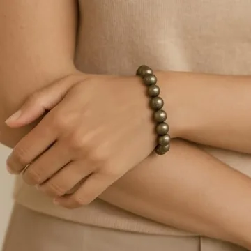 Handmade Pyrite Gemstone Bracelet for Men and Women Gifts