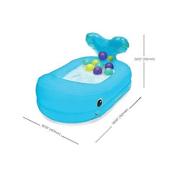 Infantino Whale Bubble Inflatable Baby Bath Tub for Toddlers