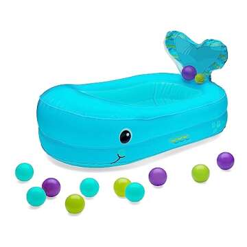 Infantino Whale Bubble Inflatable Baby Bath Tub for Toddlers