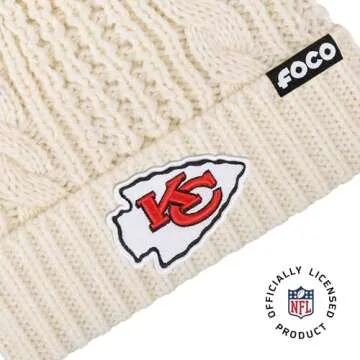 Kansas City Chiefs Knit Pom Beanie Hat for Women