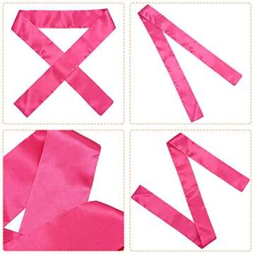 fani 3 PCS Satin Satin Edge Laying Scarf Scarves Three Color Wig Hair Laying Scarf 55 X 2.75 Inches Soft Band Headband for Lace Front Wig,Facial,Sport ,Makeup