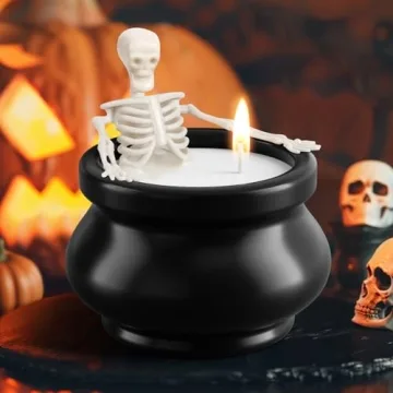 Skeleton Candle Halloween Decoration - Spooky Home Decor
