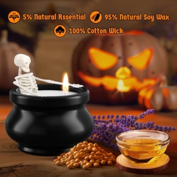 Skeleton Candle Halloween Decoration for Spooky Home Decor
