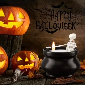 Skeleton Candle Halloween Decoration for Spooky Home Decor