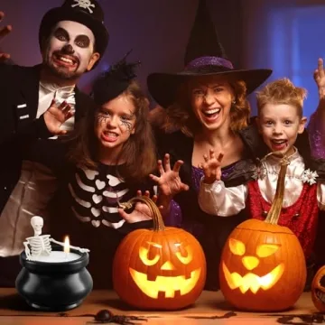 Skeleton Candle Halloween Decoration for Spooky Home Decor