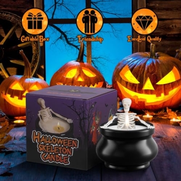 Skeleton Candle Halloween Decoration for Spooky Home Decor