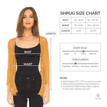 SHU-SHI Womens Sheer Shrug Tie Top Cardigan Lightweight Knit,Gold,One Size