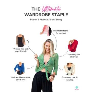 SHU-SHI Womens Sheer Shrug Tie Top Cardigan Lightweight Knit,Gold,One Size