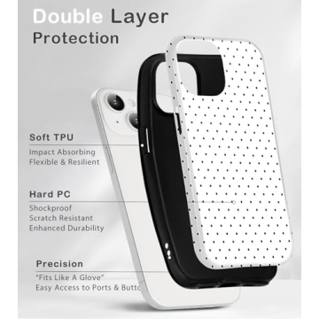 Cute Polka Dot iPhone Case with Dual Layer Protection