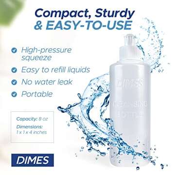 DIMES Perineal Care Bottle 8oz (3-Pack) - Peri Bottle Postpartum Recovery Essentials for New Moms - Portable Bidet for Gentle Cleansing and Hygiene