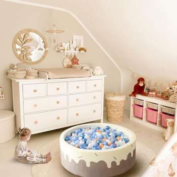 GOGOSO Shape Ball Pits Balls - 100PCS Star Heart Plastic Play Balls for Creative Fun