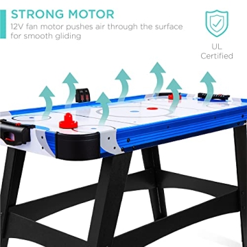 Best Choice Products 58in Air Hockey Table with LED Scoreboard