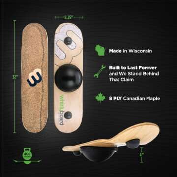 Whirly Board Spinning Balance Board for All Ages and Skills