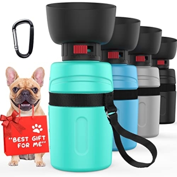 PETDOTT Dog Water Bottle, Portable Dog Water Bowl Dispenser Puppy Travel Water Bowl, Pet Water Bottl...