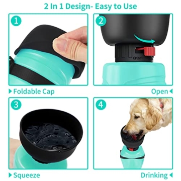 PETDOTT Dog Water Bottle for Secure Hydration Outdoors