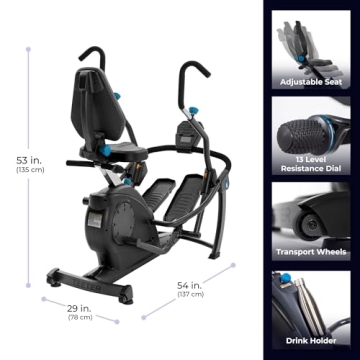 Teeter FreeStep Recumbent Cross Trainer Stepper for All Ages