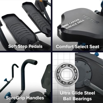 Teeter FreeStep Recumbent Cross Trainer Stepper for All Ages