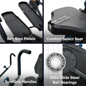 Teeter FreeStep Recumbent Cross Trainer Stepper for All Ages