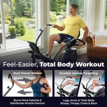 Teeter FreeStep Recumbent Cross Trainer Stepper for All Ages